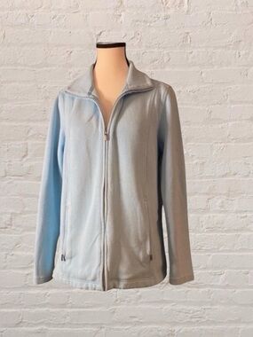 $10$ add on Lady Hathaway light blue cotton blend zip front jacket with pockets